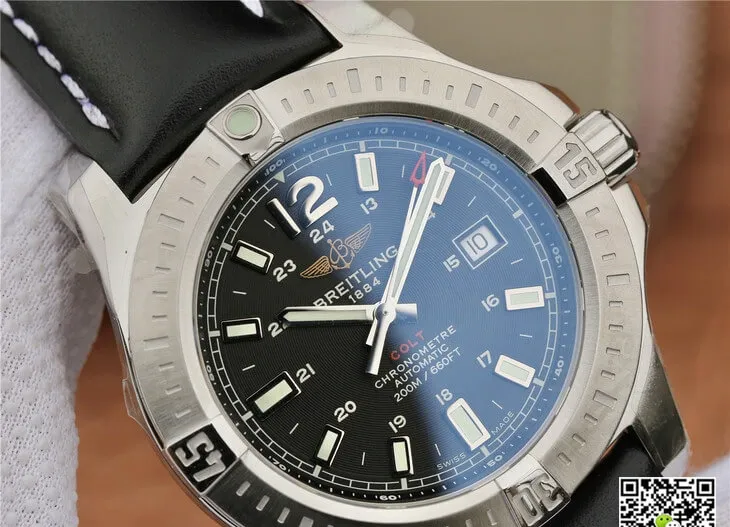 Breitling Colt Automatic A1738811 BD44 435X A20BA.1 GF Factory 1:1 Best Edition Replica Watch Black Strap